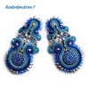 Blue Curacao earrings soutache
