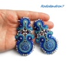 Blue Curacao earrings soutache